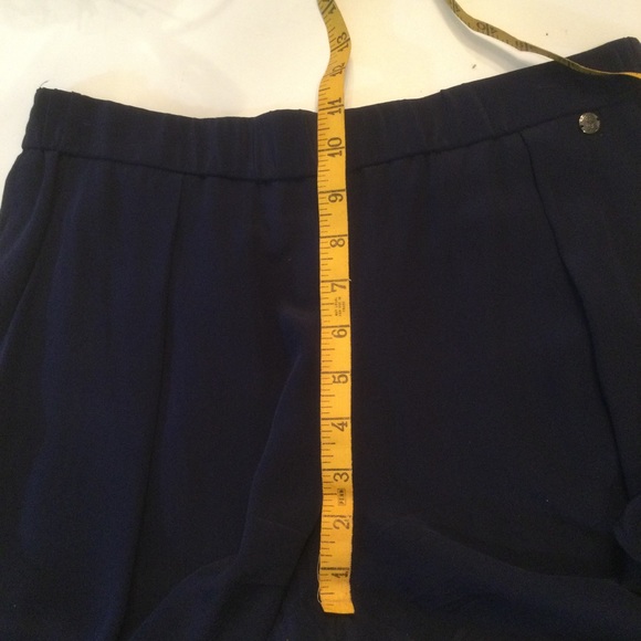 Trina Turk Silk Pull-On Navy Blue Pants Size Medium - Picture 9 of 11